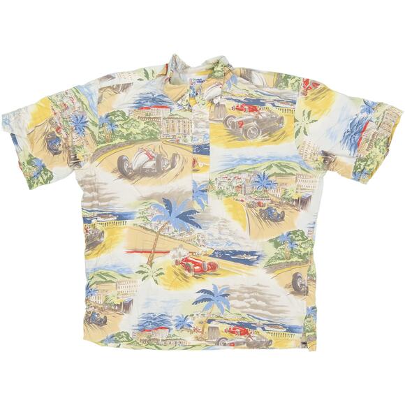 Vintage Reyn Spooner Monte Carlo Racing Hawaiian Shirt L